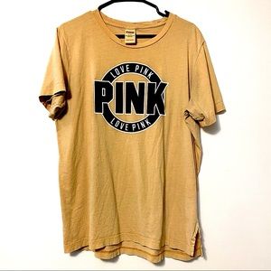 PINK super soft yellow T-shirt